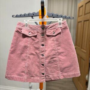 Divided (H&M) Pink Corduroy Mini Skirt